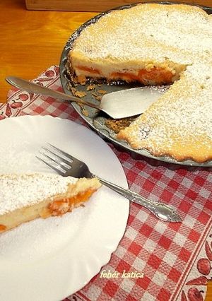 Sárgabarackos tejszínes pite recept fotója