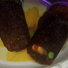 A picture of Chocolate chips cola Popsicle.