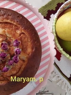 عکسی از دستور کیک کره ای سیب و دارچین