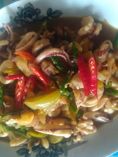 Foto resep Cumi segar cabe hijau
