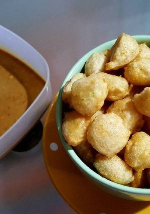 Foto resep Cimol kenyolkenyol 🍡 bumbu kacang
