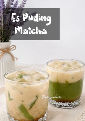 Foto resep Es Pudding Matcha