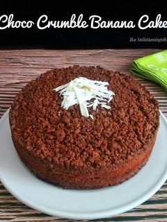 Foto resep Choco Crumble Banana Cake