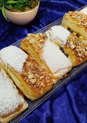 Una foto de Brioche suisse con crema pastelera
