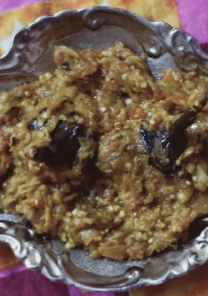 A picture of Baingan bharta.