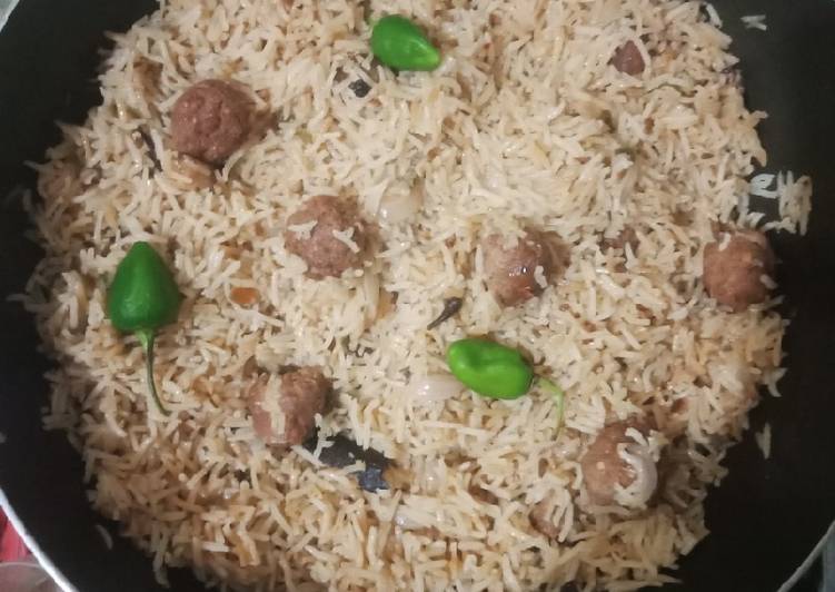 Recipe of Homemade Beef kofta pulao