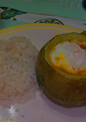 Una foto de Zapallito italiano relleno vegetariano
