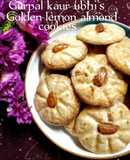 Golden lemon almond cookies