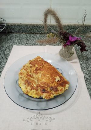 Una foto de Omelette de coliflor
