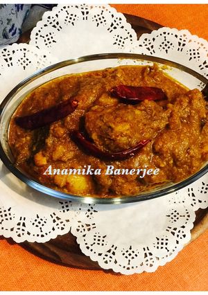 A picture of Fiery Red Chicken 🍗 Curry/Gravy.