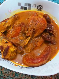 عکسی از دستور خورشت مرغ