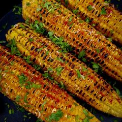 A picture of Indian street Corn.