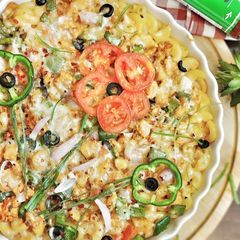 A picture of Pizza pasta.