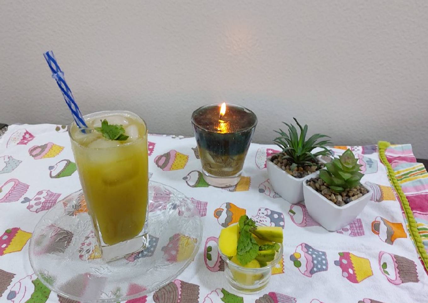 Raw mango mint sharbat