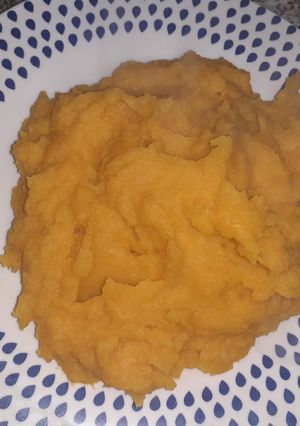 Una foto de Puré de zapallo kabutia y papas
