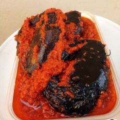 A picture of Smoked fish stew.