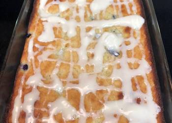 Latest Recipe Blueberry Coffee Cake with Vanilla Glazeless than 2 carbs Yummy