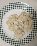 Gnocchi con pollo y nata