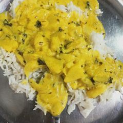Kadhi chawal A picture of Kadhi chawal.