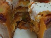 Una foto de zapallo anco relleno sin carne