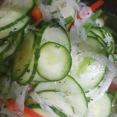 A picture of Summer pickled cucumber salad.