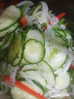 A picture of Summer pickled cucumber salad.