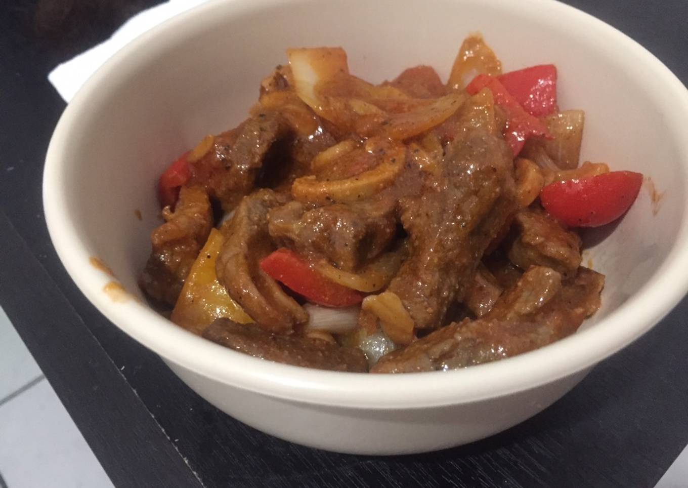 Lomo Rollizo en Fajitas