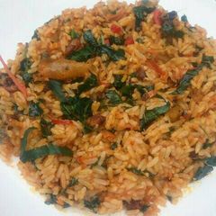 Native jollof rice A picture of Native jollof rice.