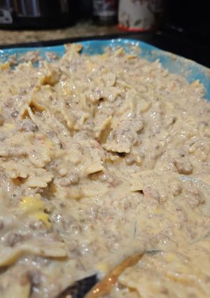 A picture of Bow Tie Cheesy Pasta.