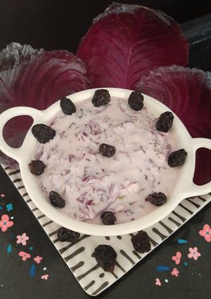 A picture of Purple Cabbage Raita.
