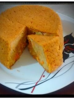 Una foto de Pudín de pan con zanahoria y manzana