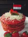 Fluffy Red Velvet Pancake