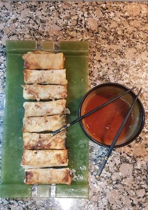 A picture of Chinese Egg Rolls (Spring Rolls).
