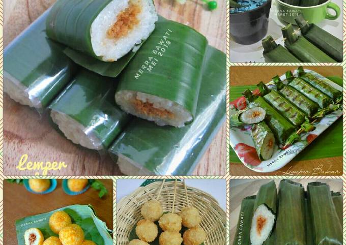 Lemper Rice Cooker Isi Abon Ayam (Kukus, goreng, bakar)