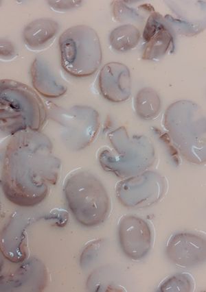 صورة لوصفة لحمة بالصوص الأبيض والفطر