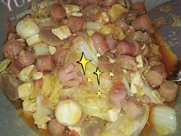 Langkah Mudah untuk Membuat Resep Sawi Putih SOSIS,TELOR PUYUH, PENTOL, TAHU Pedas yang Sempurna Anti Ribet, Bikin Ngiler