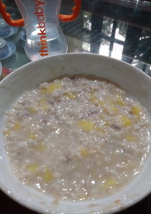 Hình của món Cháo yến mạch khoai tây.
