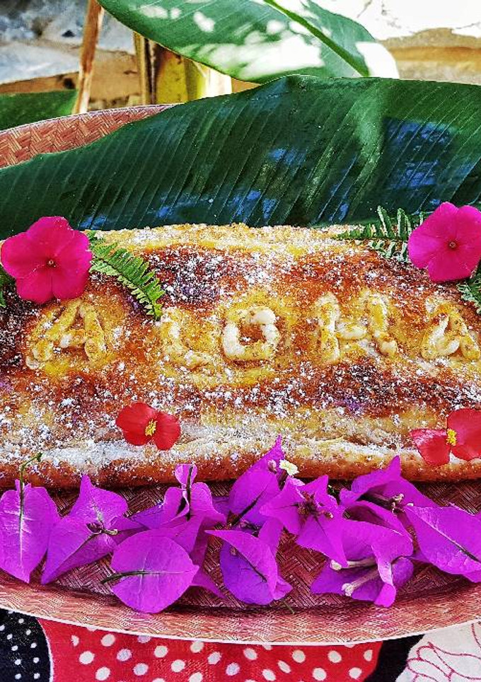 Una foto de Pastel hojaldrado de piña y queso Aloha Hawaii