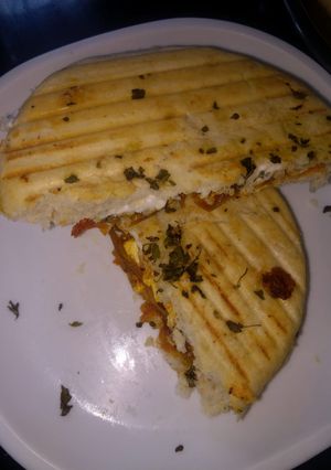 A picture of Paneer kulcha.
