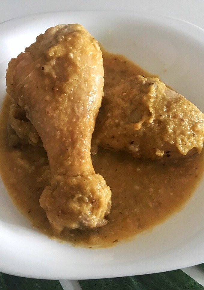 Una foto de Muslos de pollo a la salsa de manzana