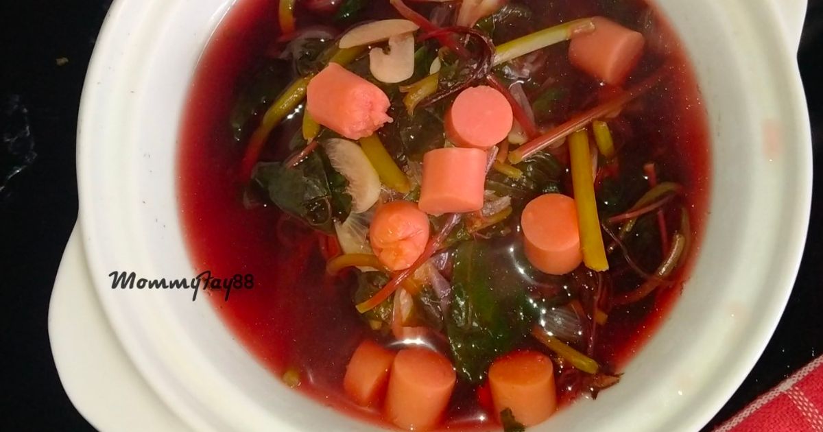 Tumis Bayam Merah Sosis