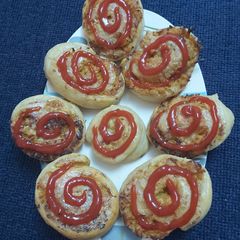 A picture of Cream cheese chicken pinwheels.