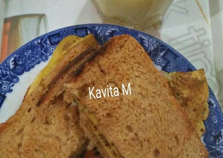 Easiest Way to Make Homemade Veg omelette &amp; turmeric milk