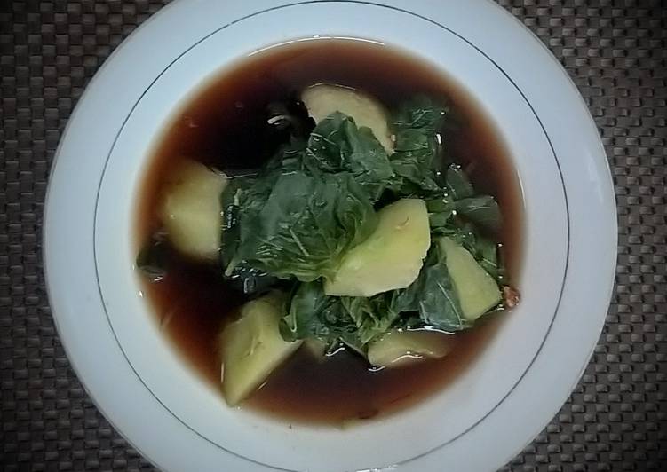 Bayam labu siam kuah terasi