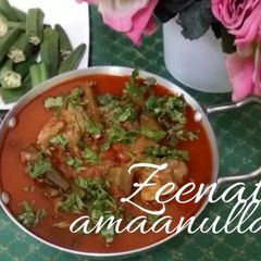 Hyderabadi Bhindi Gosht Sherwa (Okra in tangy gravy) A picture of Hyderabadi Bhindi Gosht Sherwa (Okra in tangy gravy).