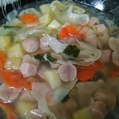รูปของ Sayur soup sosis