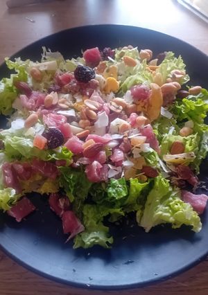 Une photo de Salade verte aux restes du frigo