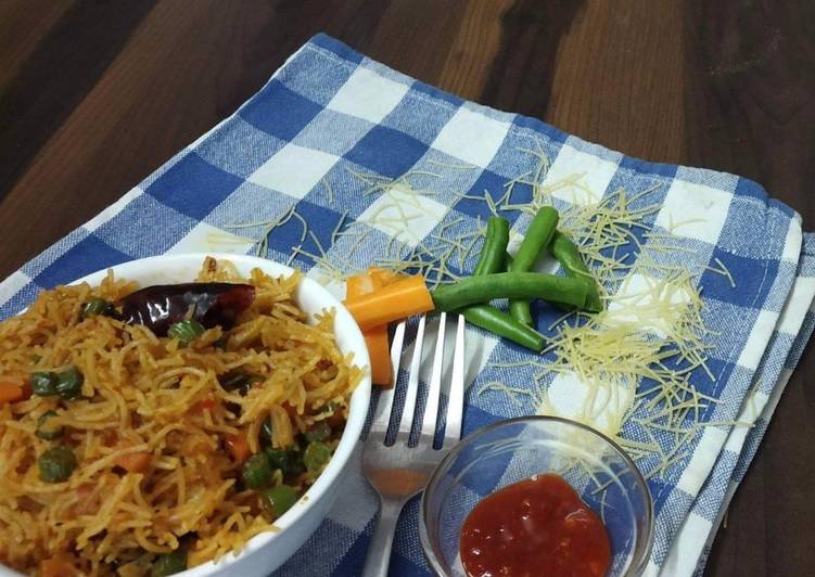 Steps to Prepare Quick Bambino Vermicelli in Schezwan Fried Rice Style
