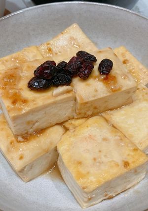 蔓越莓煎豆腐 的食譜成品照片