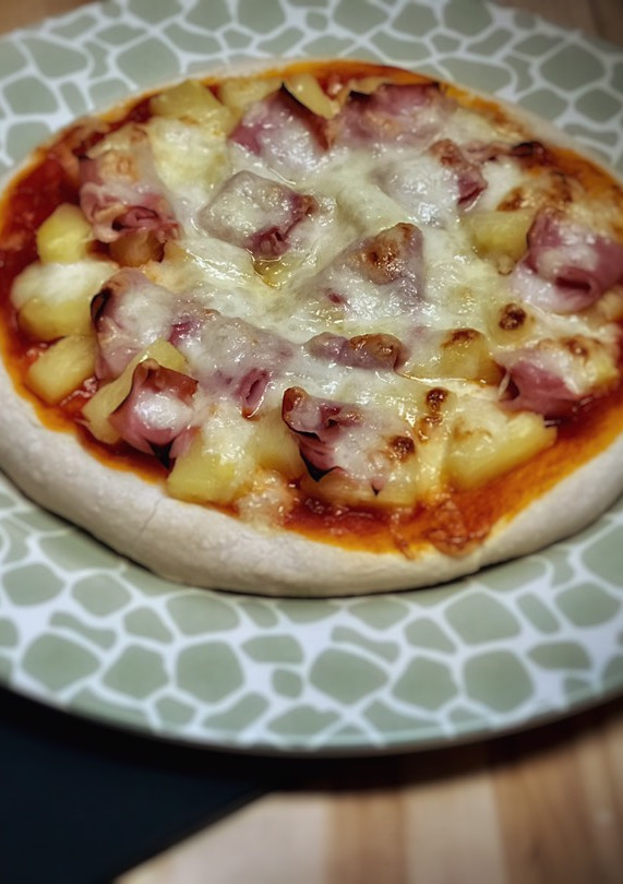 Una foto de Pizza hawaiana
